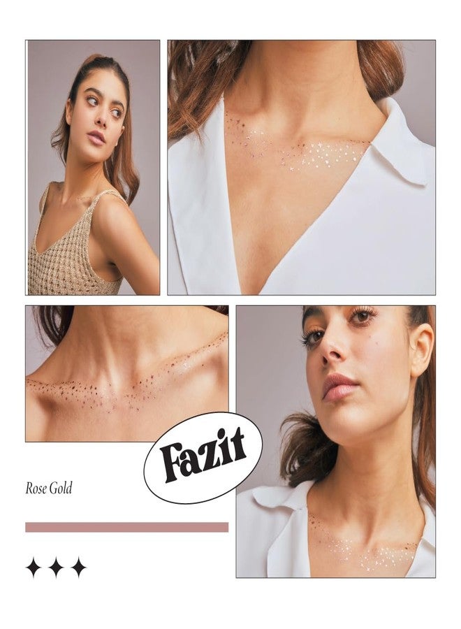 Fazit Makeup Patches - Rose Gold Decollatage Speckles - Glow Up Make-Up Patches - Cute Glitter Makeup Accessories For Women - Cosmetic Glitter - Image 5
